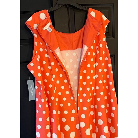 London Times Women's Cap Sleeve Fit and Flare-Elegant Summer Cocktail -24W - Picture 5 of 6